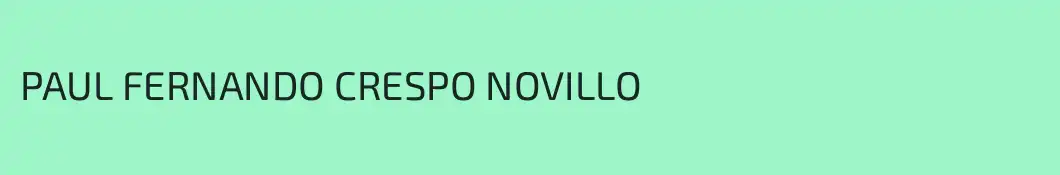 PAUL FERNANDO CRESPO NOVILLO
